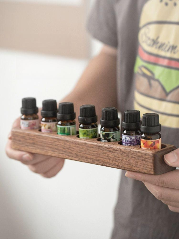 원목 오일거치대 회전 대용량 조향대 가능 거치대 단일 아로마 아로마오일 정리 케이스 공방 - 상세 이미지 3
