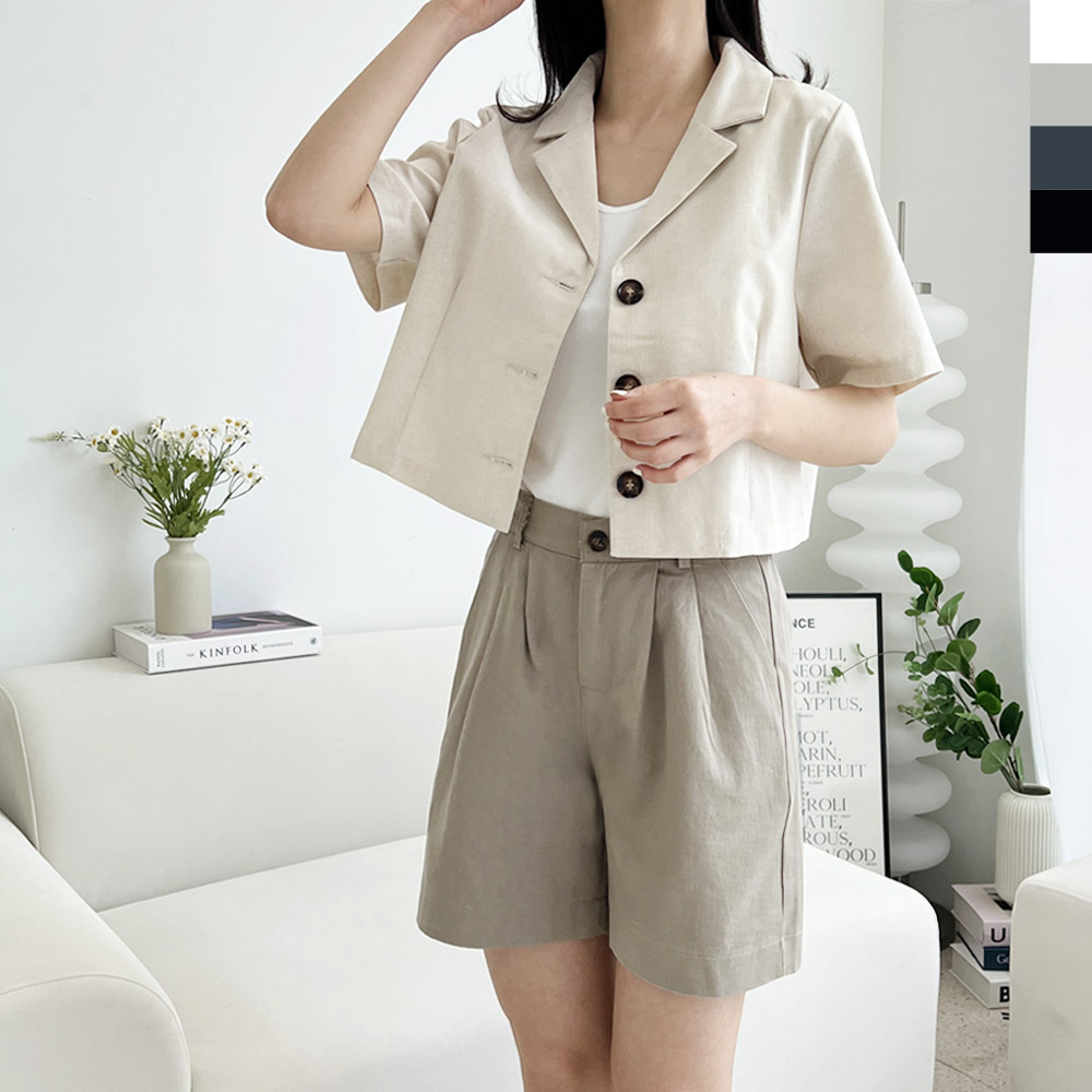 모던 여성 베이직 4컬러 코튼 반바지 DJJ-ACC-SS1013W - 카키