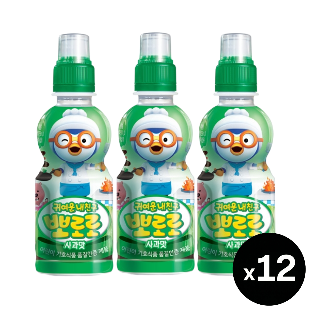 팔도 뽀로로 음료 사과, 235ml, 12개 - 상품 이미지