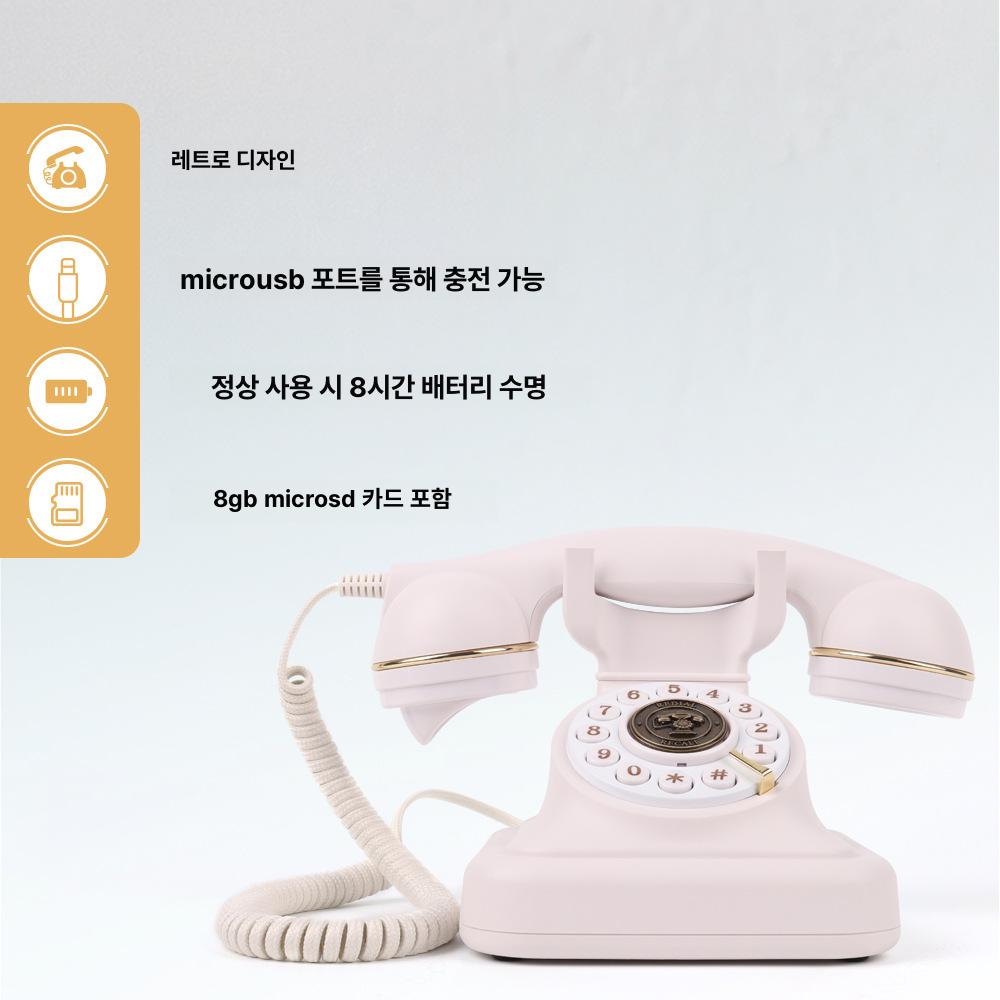 인테리어 전화기 복고풍 벽걸이 옛날 레드 소품 장식품 촬영 전화 옛날전화기 플러그인 - 상세 이미지 5