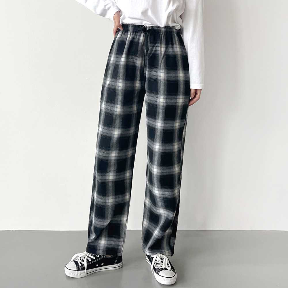 여성 이프미 타탄체크 일자팬츠 JB-1007243 - 2XL