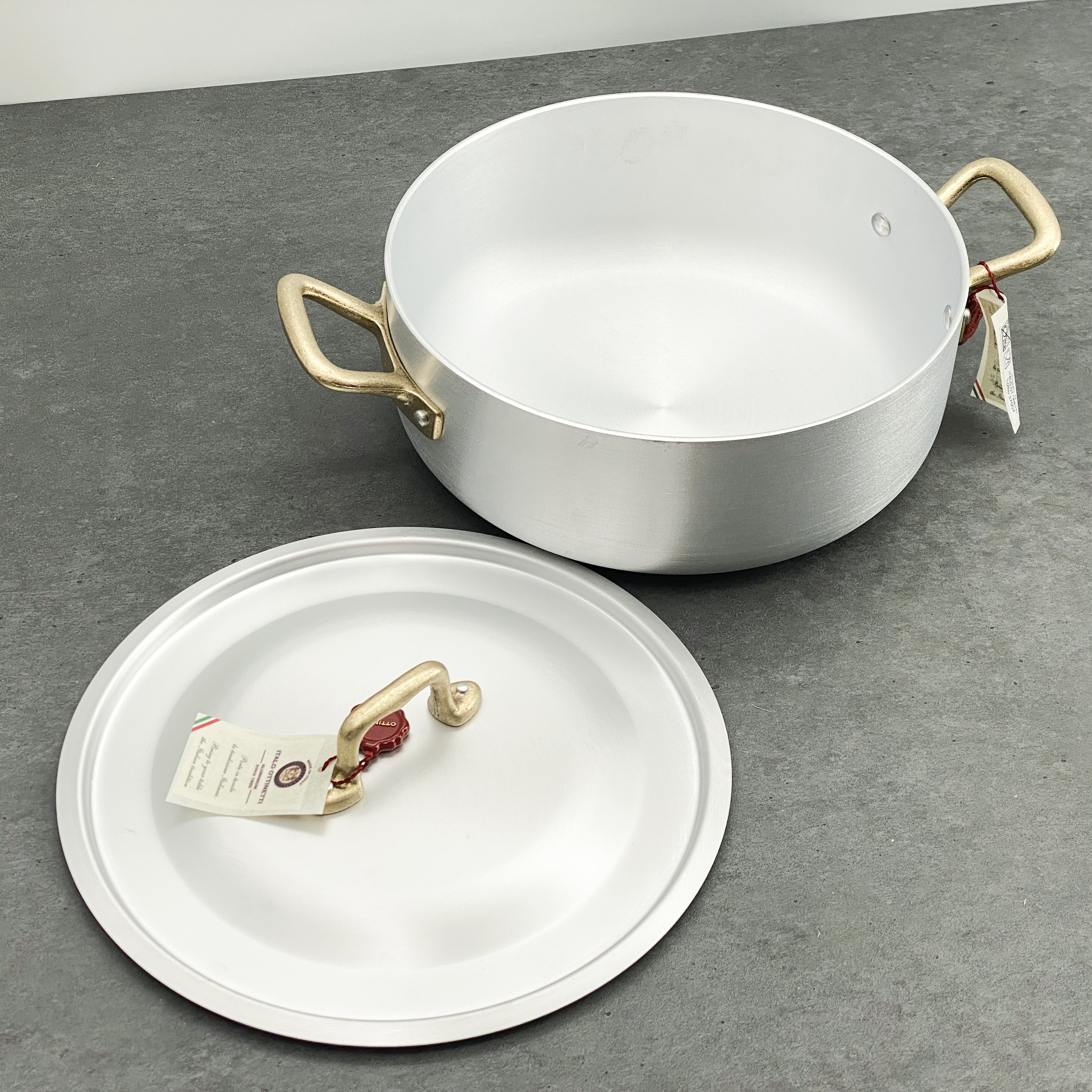 14번 24cm 소테팬(인덕션O) 브라스 핸들 이탈리아 오티네티 - 상세 이미지 3