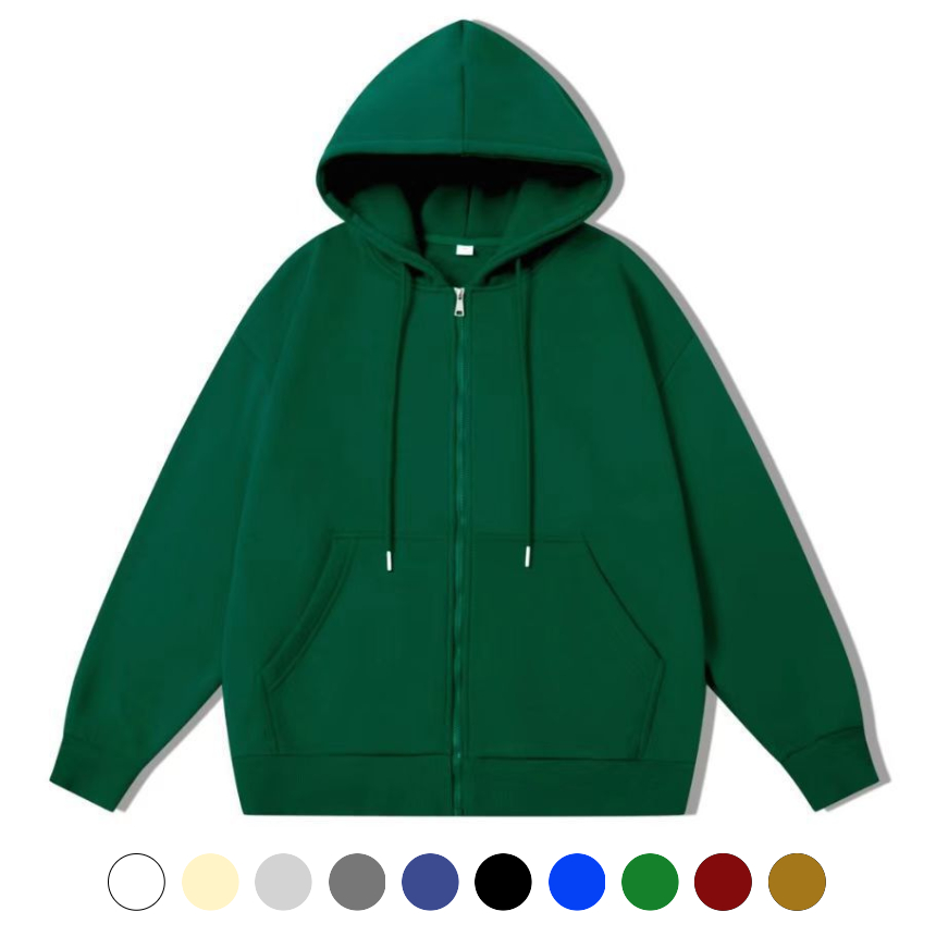 유니바운드 후드집업 루즈핏 오버핏 단체복 캐주얼 간절기아우터 봄아우터 - 그린