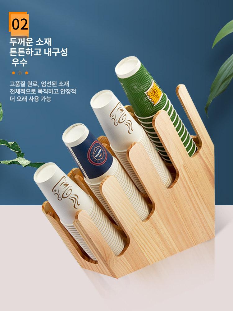 일회용컵 디스펜서 보관함 업소용 빨대 매장 정리함 컵 카페 사무실 매립형 스테인리스 음료 - 상세 이미지 4