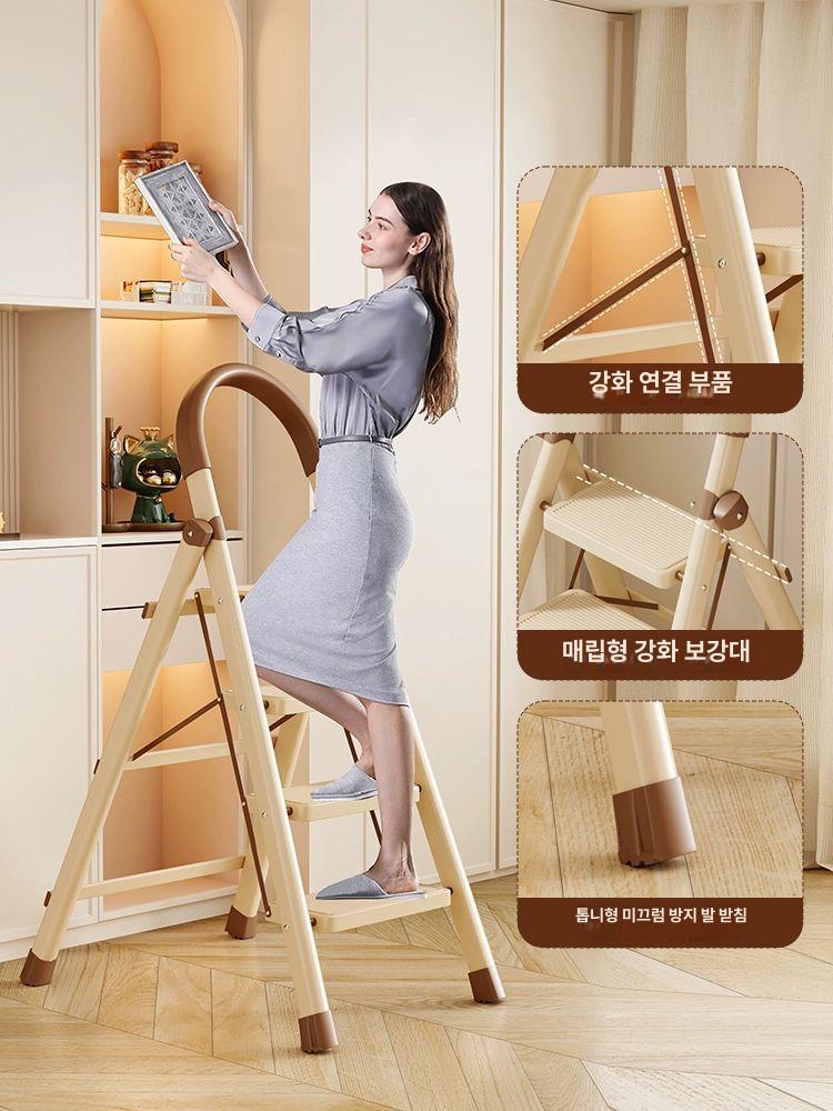 실내 사다리 선반 빈티지 베란다 사다리선반 인테리어 발코니 벽장식 우드사다리 즙이 책장 - 상세 이미지 4