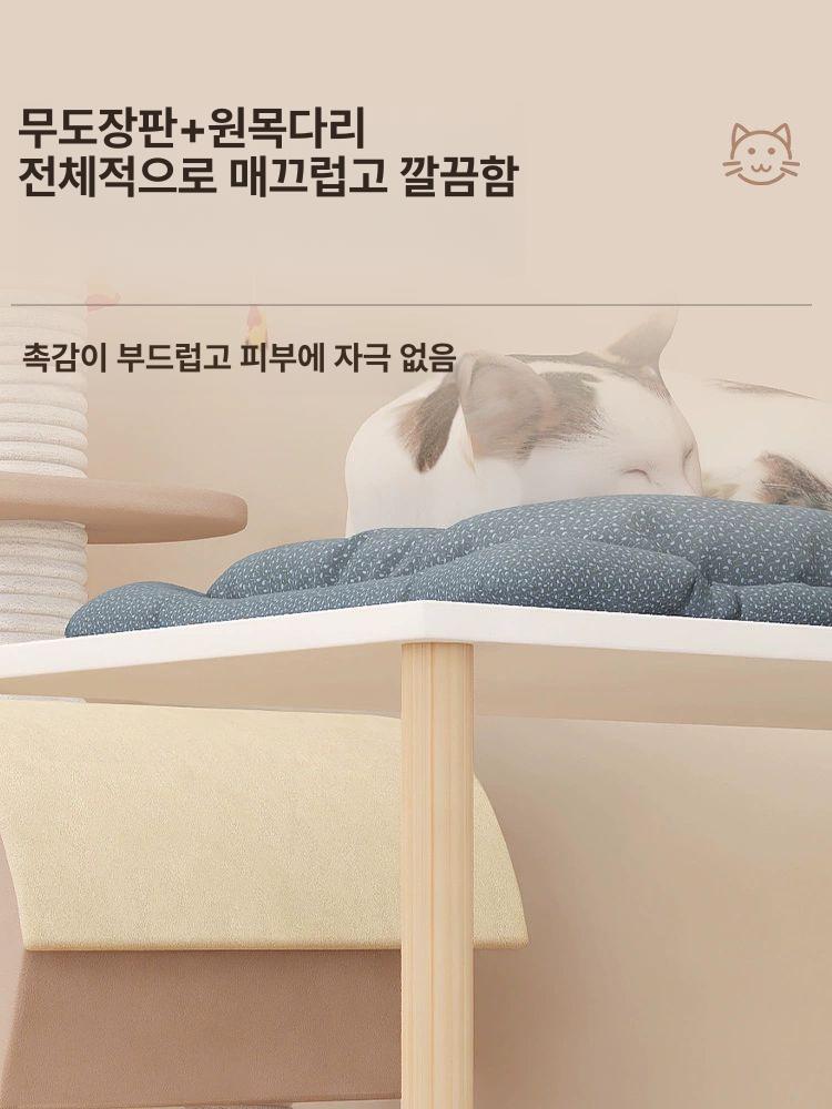 냥이 화장실 선반 스탠드 화장실선반 있는 숨겨진 쓰레기통 스타일 테이블 고양이 고양이용 - 상세 이미지 4
