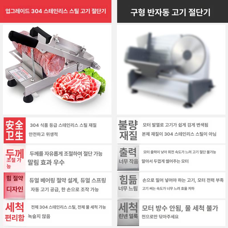 식당 절단기 갈비 고기 슬라이서 족발 샤브샤브 떡 커팅머신 업소용 조리기구 - 상세 이미지 3