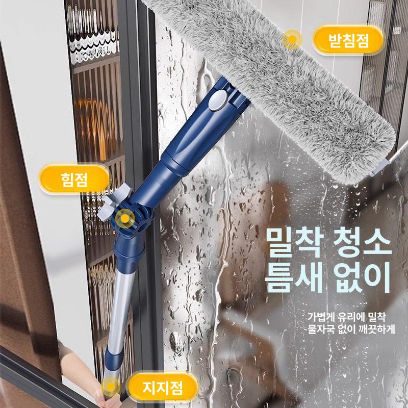 창문 밀대 물기제거 청소걸레 도구 유리닦이 바깥 걸레 유리창 창문밀대 아파트 거울 외부 - 상세 이미지 2