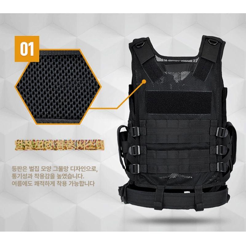 목공 툴조끼 블랙불 워킹 작업복 공구 현장용 베스트 배달조끼 훈련 벨트 목공작업복 작업용 - 상세 이미지 3