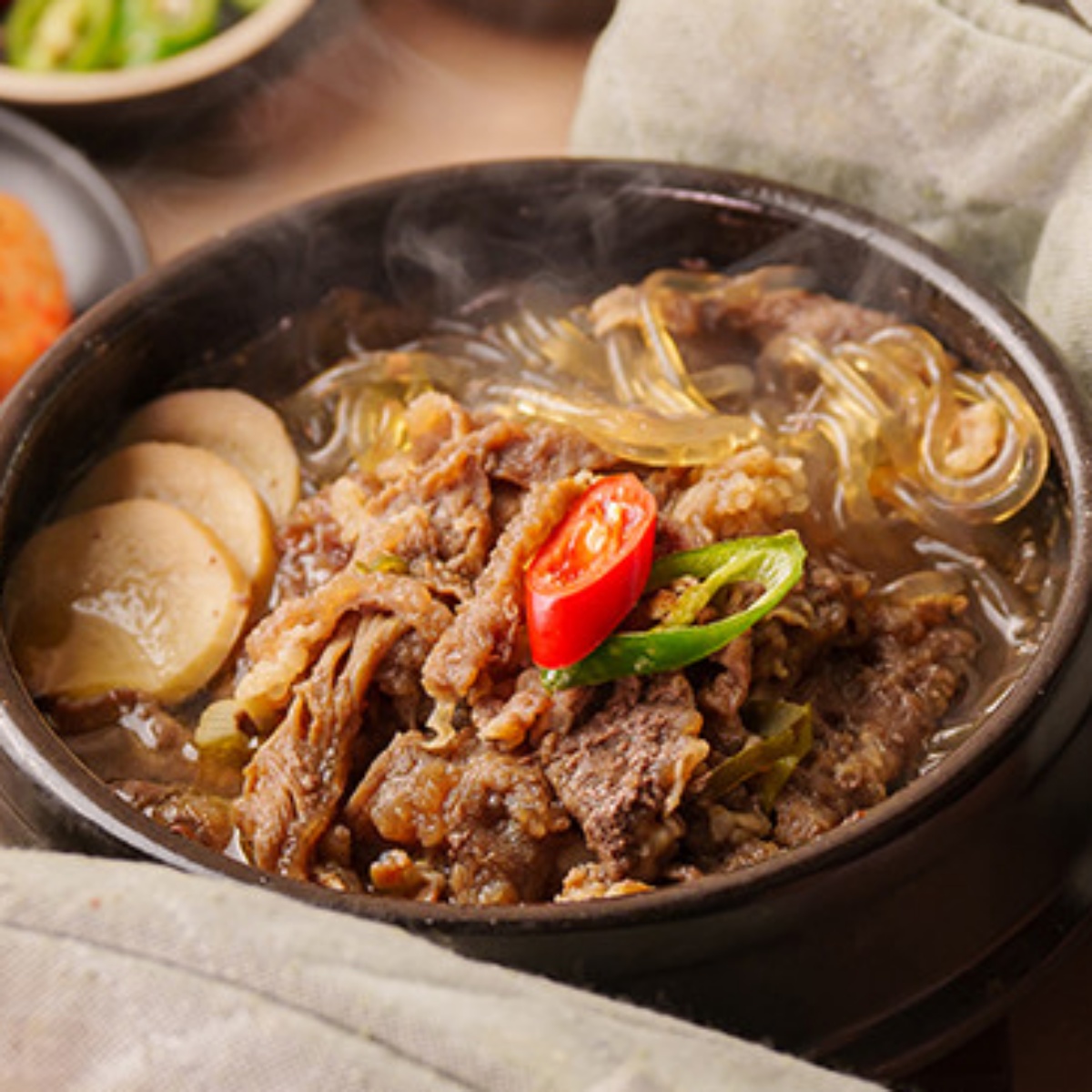 뚝배기 불고기 버섯 소불고기 전골 당면 - 상세 이미지 4