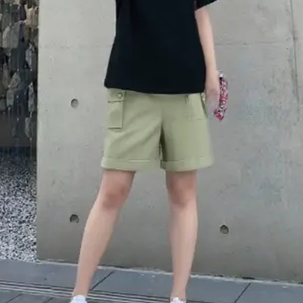 나이키 스포츠웨어 우븐 빅 포켓 카고 반바지 쇼츠 팬츠 블랙, 그린, 화이트 - 상세 이미지 4