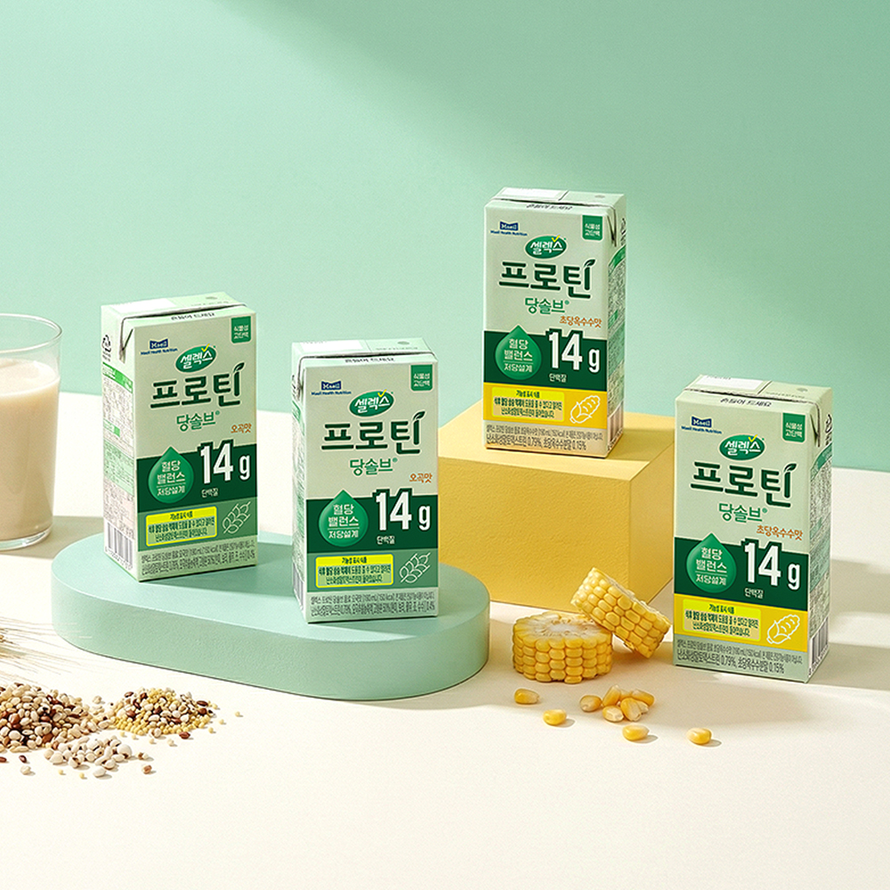 셀렉스 프로틴 당솔브 고단백 저당 음료 190ml 오곡맛 1박스 (24입) 이미지 2