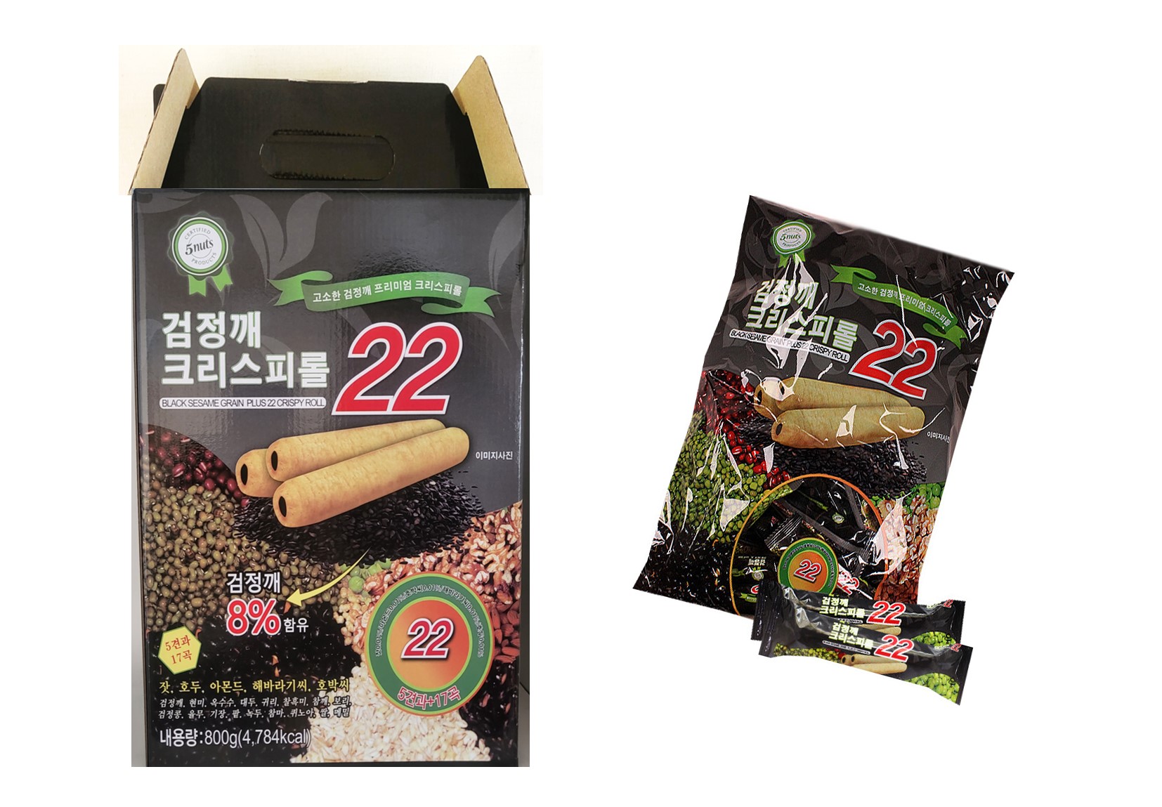 검정깨 크리스피롤22 800g 선물용 - 상품 이미지