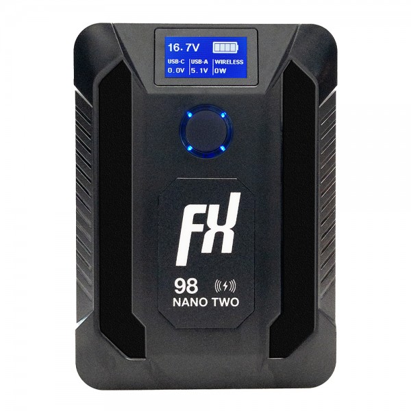 FXLION 나노 투 와이어리스 V마운트 배터리 100Wh / 10A 스마트폰 무선충전 기능 탑재