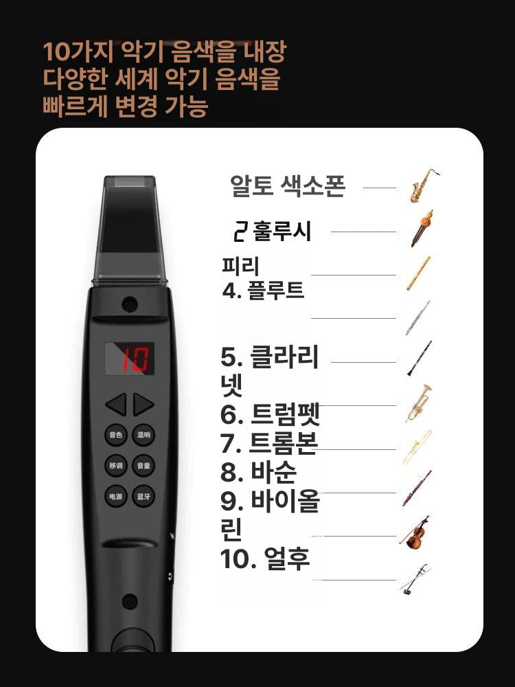 전자 리코더 관악기 입문용 초보자 연습용 1세대 화이트 + 예비 마우스피스 1개 - 상세 이미지 3