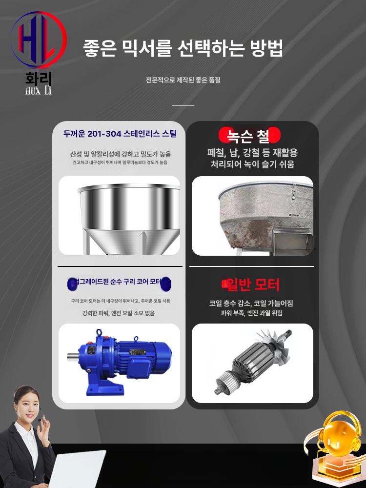 분말혼합기 교반기 스테인리스 대용량 양념 가루 배합 회전식 액상 업소용 자동 믹서 스틸 - 상세 이미지 4
