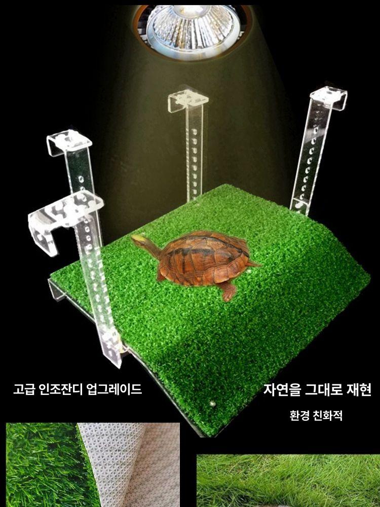 거북이 수조 장식품 사다리 아크릴 수족관 사육장 육지 쉼터 배수 테라리움 - 상세 이미지 2