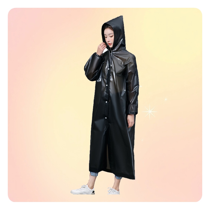 여행용 코트형 낚시 바람막이 장마대비 여행 오토바이 - 핑크