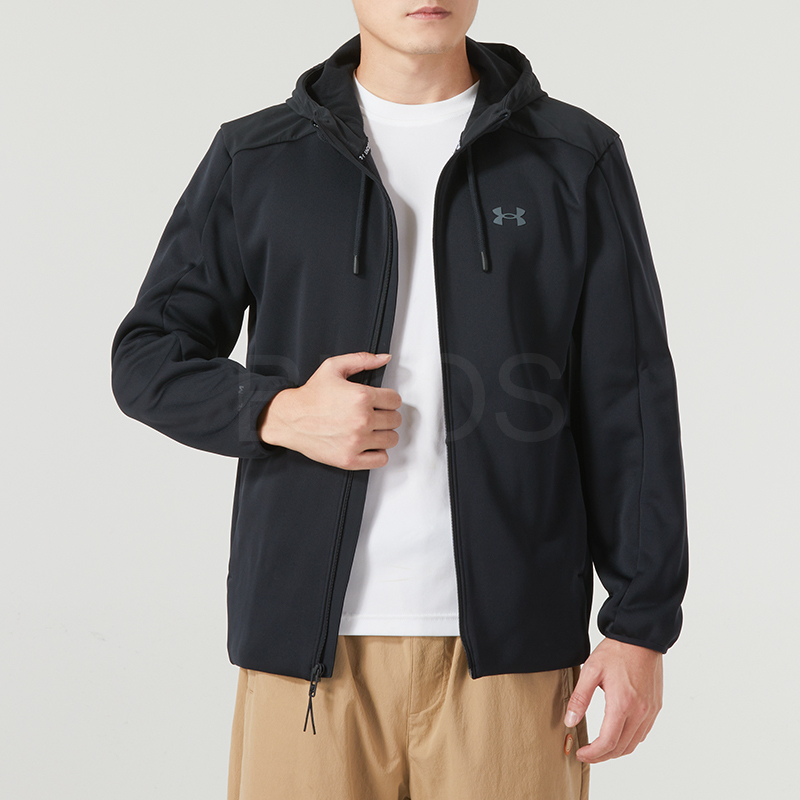 언더아머 UA ESSENTIAL SWACKET 블랙 남성 재