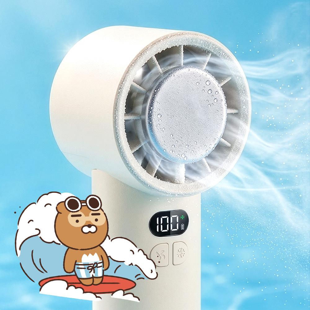 [N배송]카카오프렌즈 냉각선풍기 라이트섬머 무선 미니 저소음 핸디 휴대용 손 선풍기 - 상품 이미지