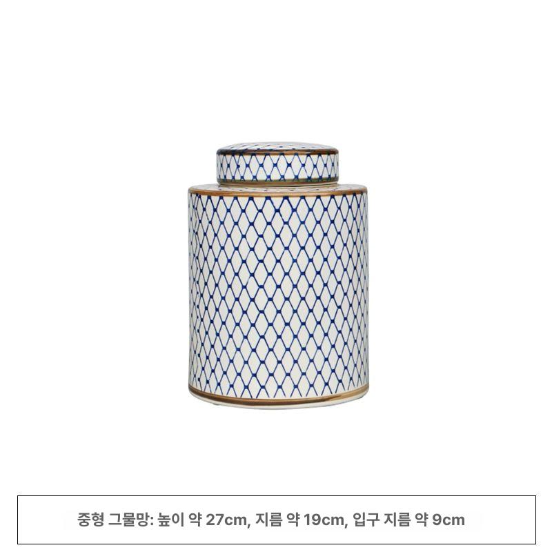 도자기 화병 소형 오리엔탈 찌그러진 탁상용 달항아리 감성 엔틱 소품 화기 홈 생화 오브제 이미지 7