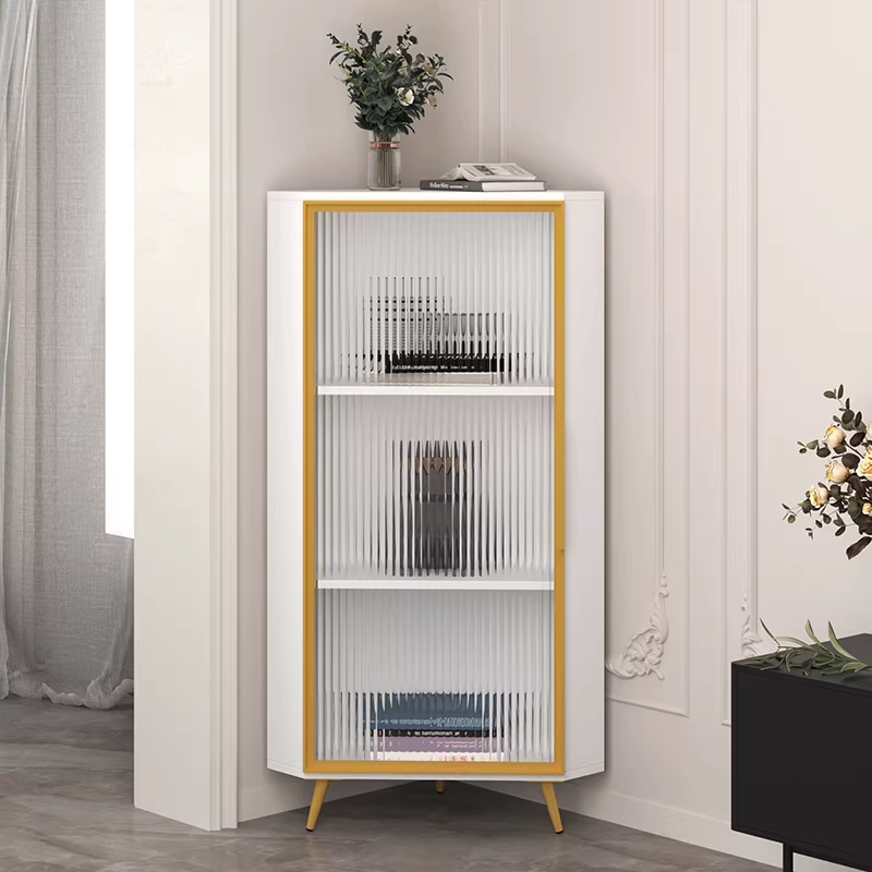 삼각 코너장 모서리 선반 장식장 거실 수납장 책장 50x50x100cm 3층 - 상세 이미지 2