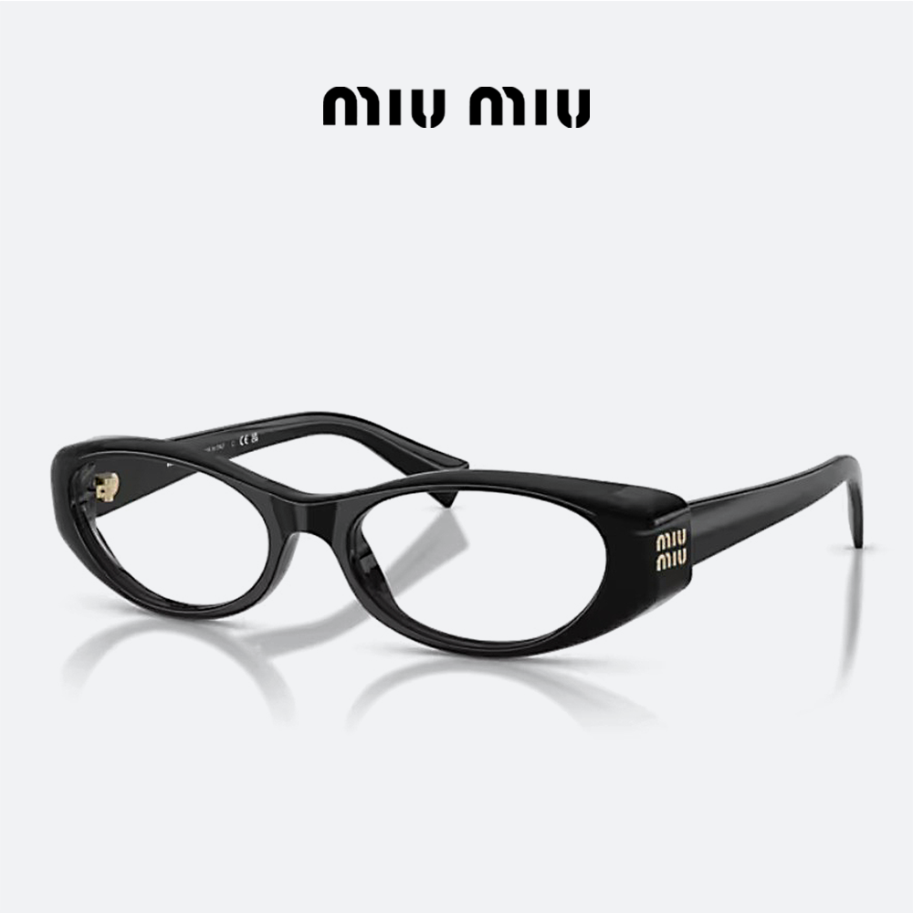 미우미우 MU03ZVF 16K1O1 블랙 캣아이 뿔테 안경테 - 상세 이미지 3