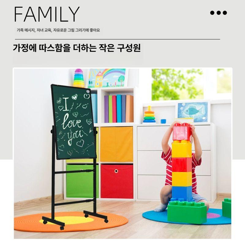 회의실 칠판 스탠드 대형 학원 양면 화이트보드 가정용 이동형 오피스 게시판 이동식 세트 - 상세 이미지 5