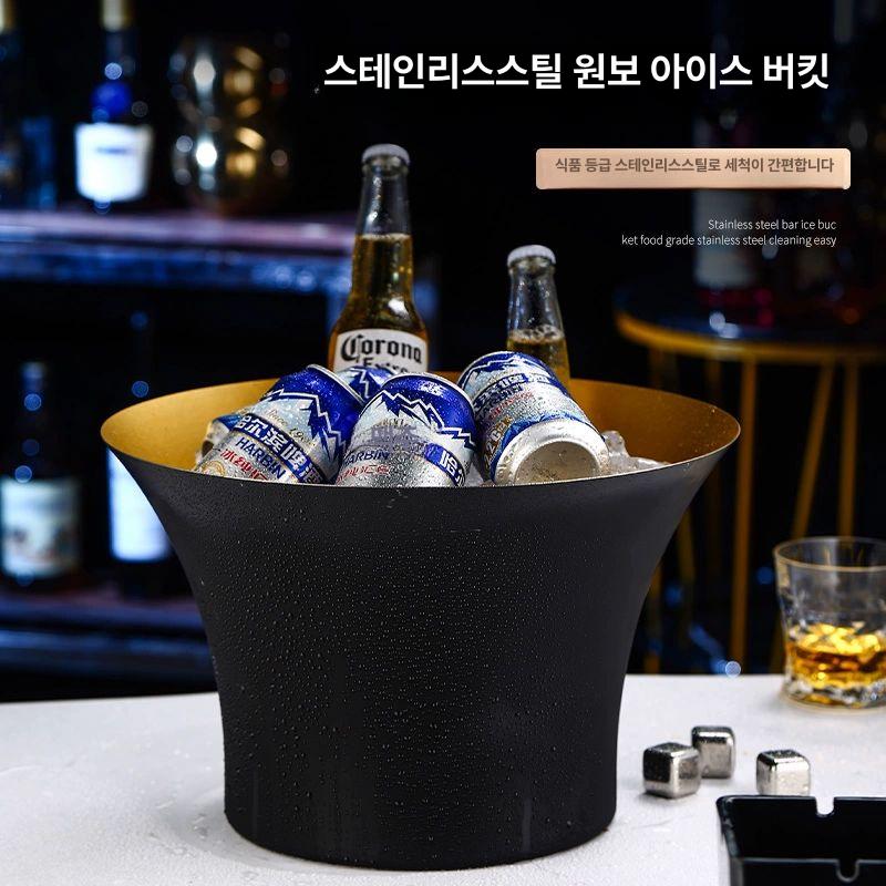와인 아이스 버킷 대형 스테인레스 보냉 맥주 양주 칠링 아이스버킷 얼음통 양동이 샴페인 이미지 6