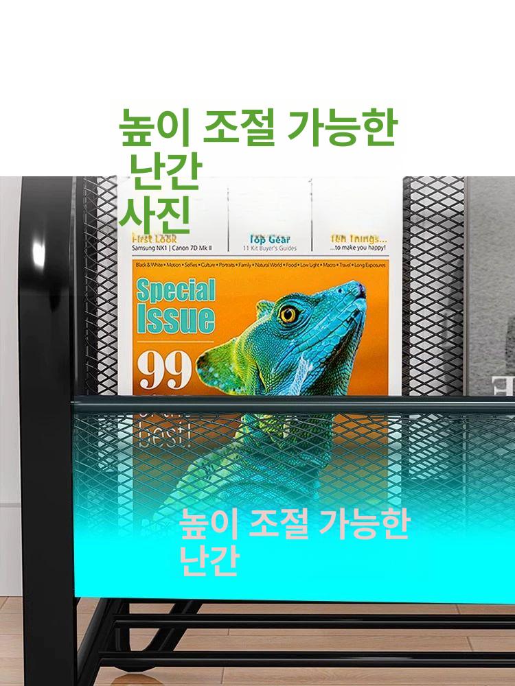 잡지 매거진랙 수납장 화이트 신문 철제 미니 가판대 프레임 원목 스탠드 거치대 스몰 - 상세 이미지 4