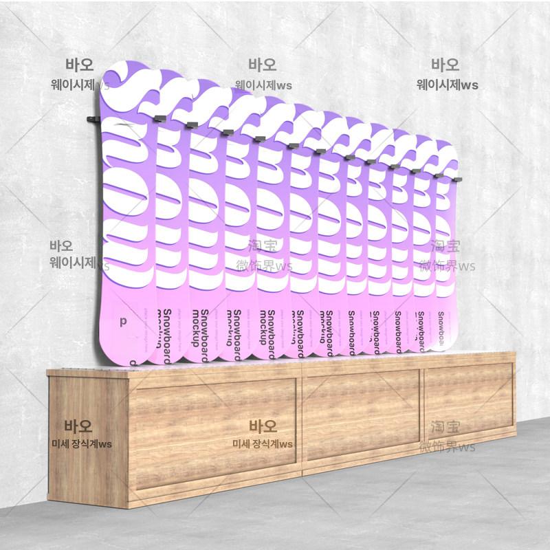 보관대 스키거치대 행거 진열장 스케이트 스노우보드 진열대 스노보드 바퀴 스탠드 블랙 - 상세 이미지 4