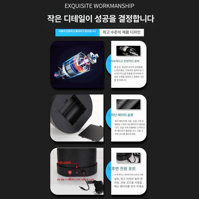 워치 와인더 거치대 저소음 와치와인더 테이블 워치와인더 오토메틱 와치 회전 관리 보관 - 상세 이미지 4