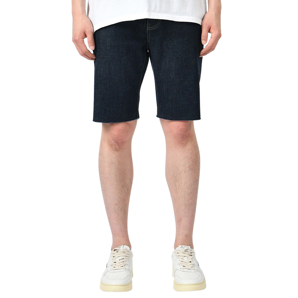 남자 여름 라이크라 5부 진청 청 반바지 허리 스판