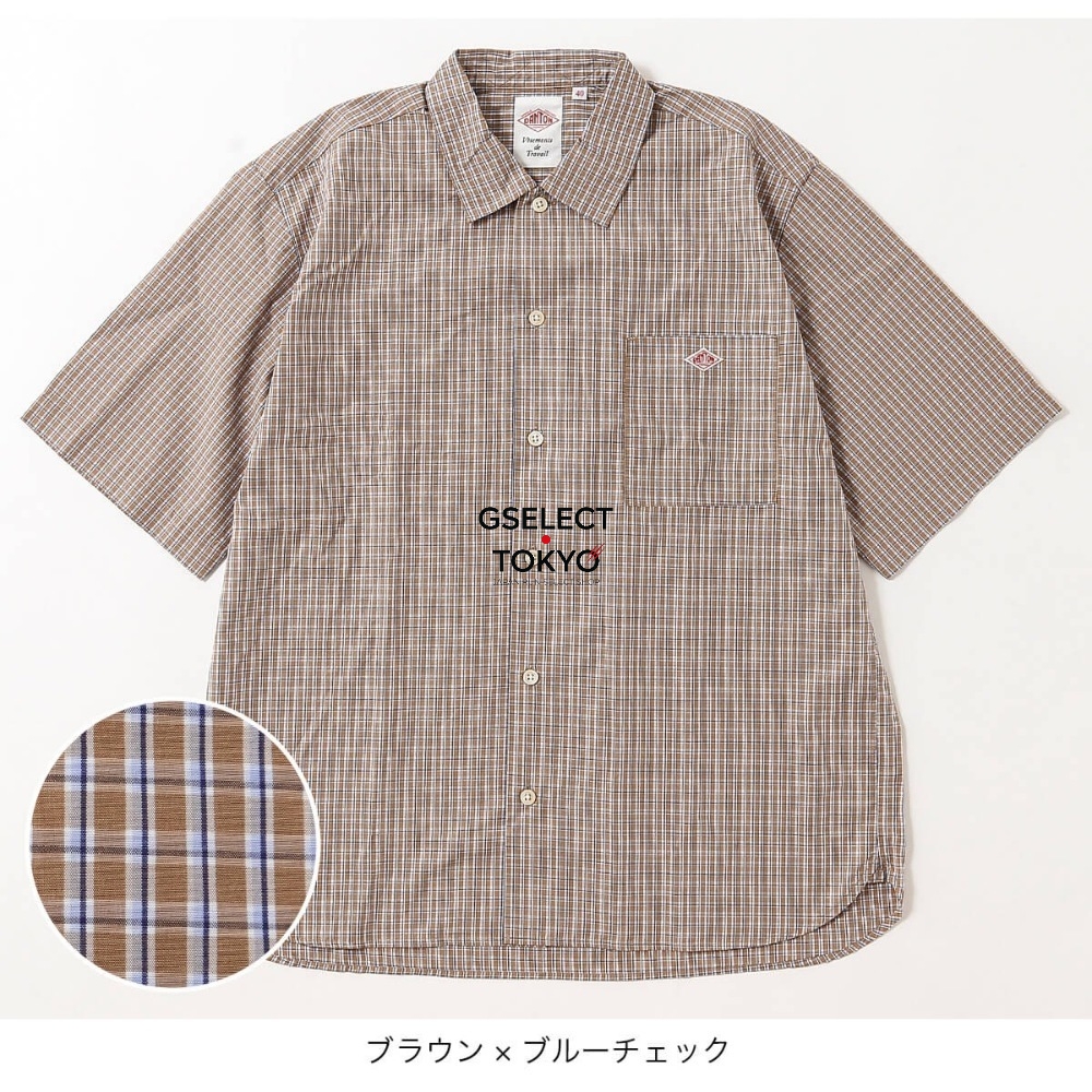 단톤 남성 워크 반팔 체크 셔츠 26SS DT-B0049 CPP - 상세 이미지 3