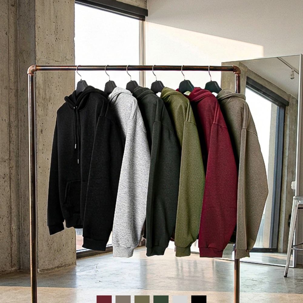 남자 오버핏 후드티 봄 맨투맨 후드티셔츠 20대 30대 40대 데일리 루즈핏 후디 - 카키