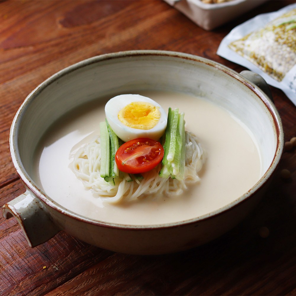 국산 크림 콩물 백태/서리태 생면 콩국수 이미지 6