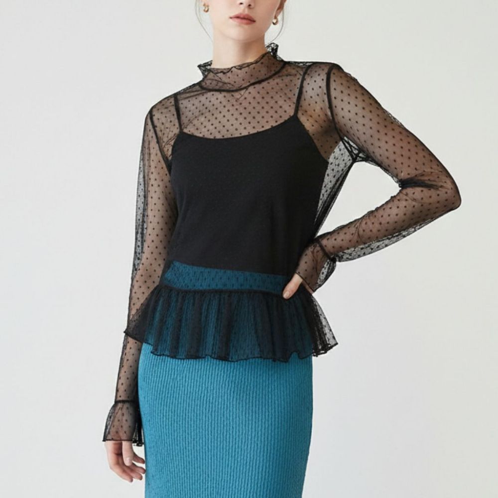 도트 시스루 폴라 티 HPC-1007869 - 블랙