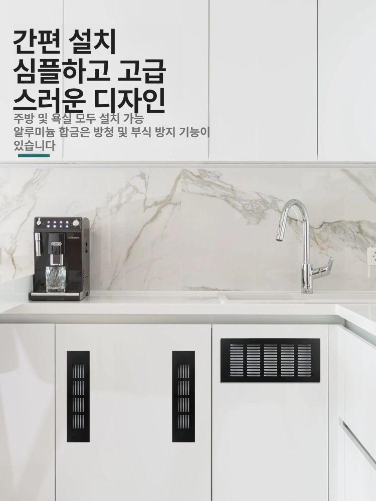 배기구 환기망 천장 방습 벤틸레이션 그릴 통풍망 환풍기 공조설비 배기구부속 둘치 레인지 - 상세 이미지 2