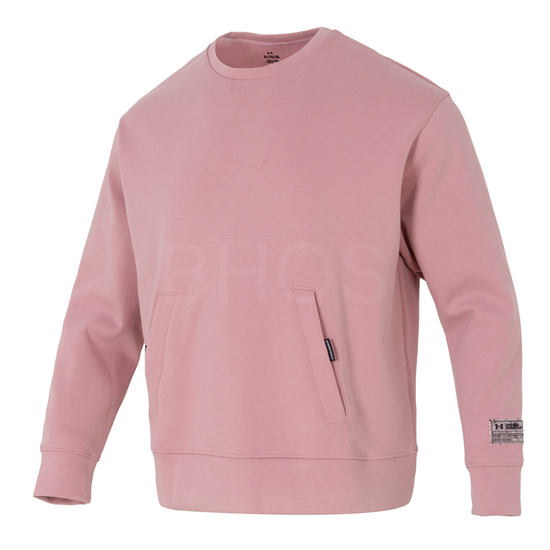 언더아머 UA Summit Knit Crew 핑크 맨투맨
