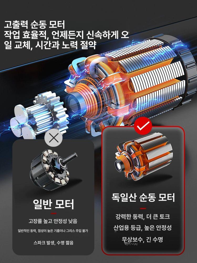 굴삭기 그리스건 주입기 전동 펌프 그리스 화물차 중장비 카트리지 배터리 윤활 고압 공압 - 상세 이미지 4