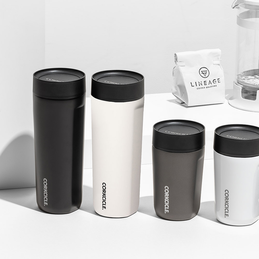 콕시클 커뮤터컵 세라믹텀블러 원터치 밀폐 보냉병 500ml, 번트우드 - 상세 이미지 2