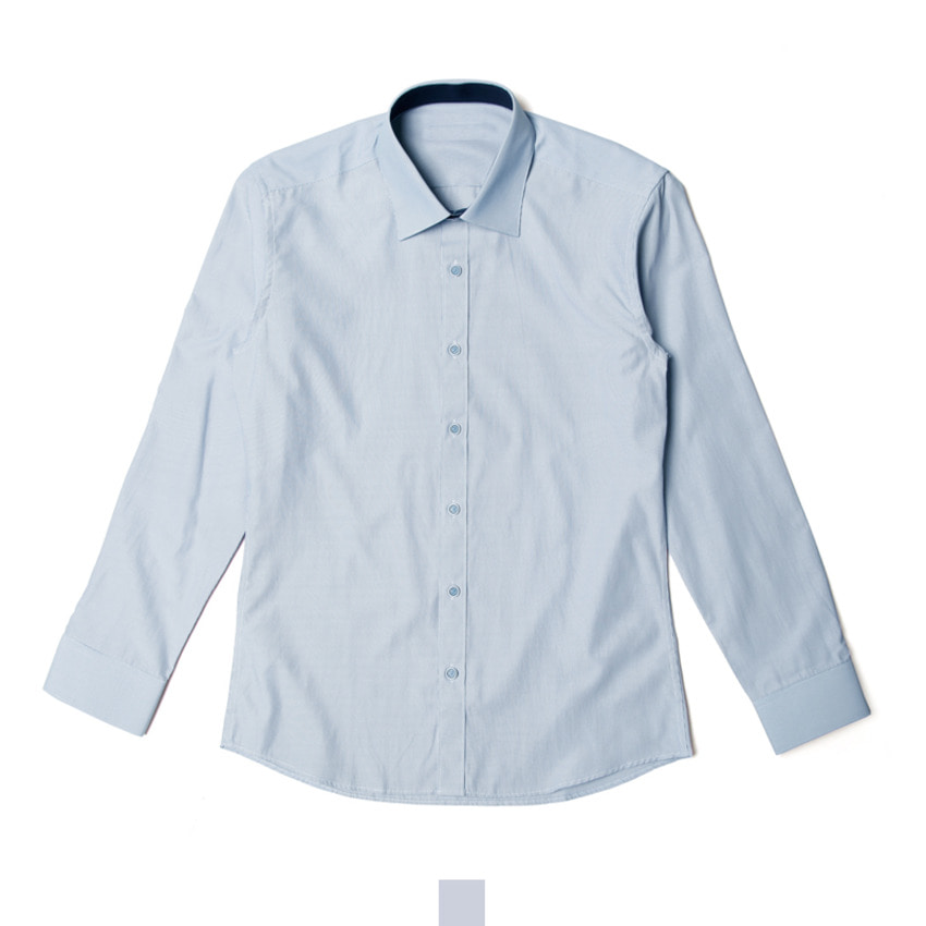 남자 스트라이프 셔츠 연소라 긴팔 베이직 남방 - 연소라