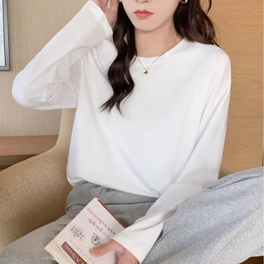 여성 데일리 루즈핏 긴팔티셔츠 UC-0231 - 블랙