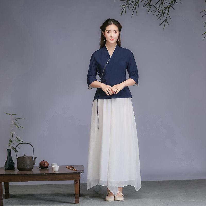 요가 명상복 수련 한복 태극권 전통복 승려복 무술복 수련복 남성 요가복 소량재고 전통 - 상세 이미지 3