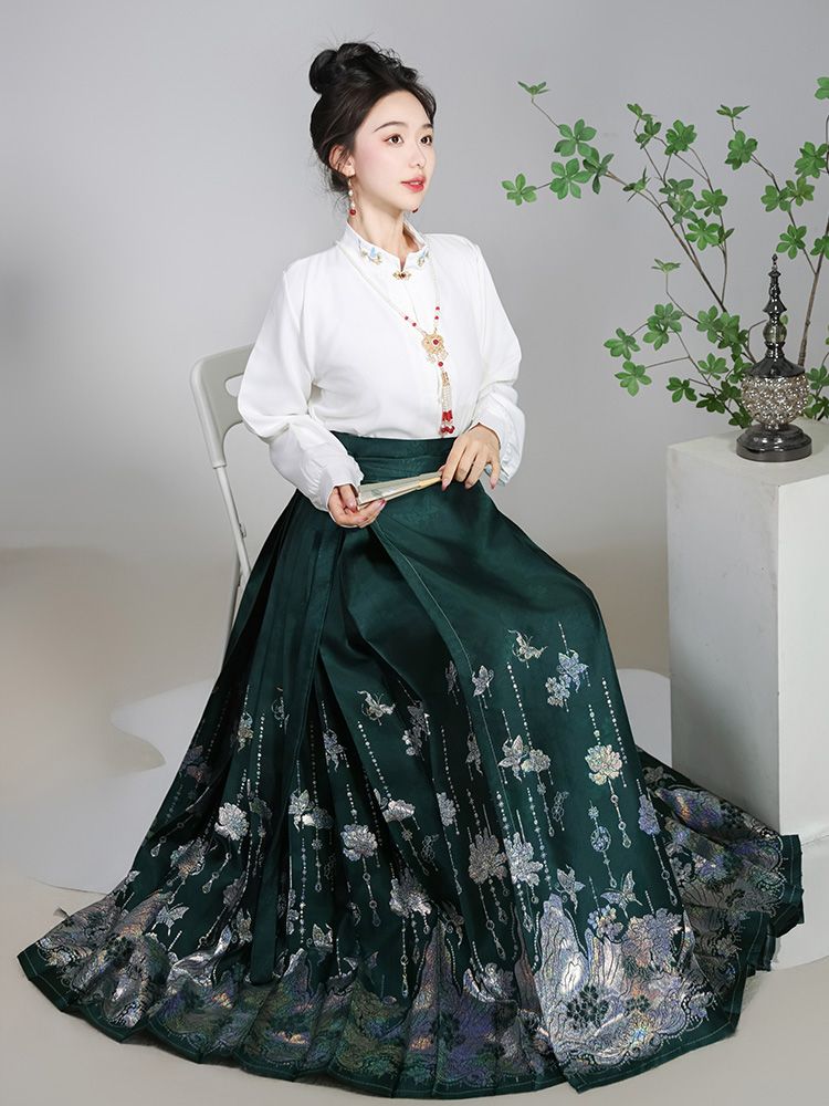 생활한복원피스 철릭원피스 어른한복 생활복 가을 긴팔 생활한복 개량한복 면 - 상세 이미지 4