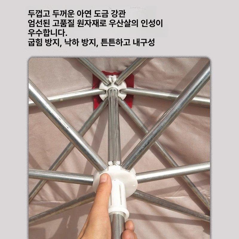 파라솔 사각 각도조절 대형 썬쉐이드 초대형 와인 받침대 다크그린 접이식 태양광 옥상 - 상세 이미지 4