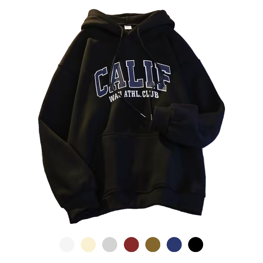 유니바운드 기모후드티 플리스 커플티 오버핏 단체복 남자긴팔티 캐주얼룩 - 베이지