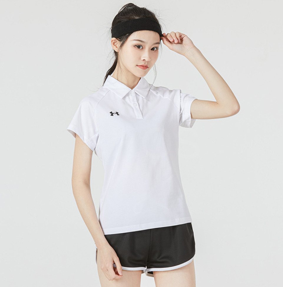 언더아머 화이트 여성 POLO