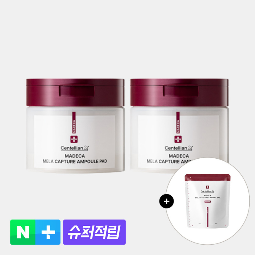 [10%추가적립동국제약 센텔리안24 마데카 멜라 캡처 앰플 패드 60매 x 2개 + 리필 60매 / 미백 기미 잡티 멜라닌 주름 개선에 도움 마데카멜라캡쳐 사진 1