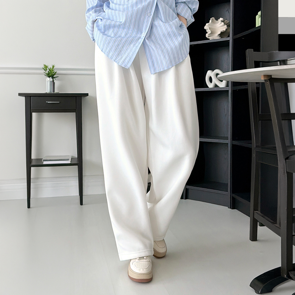 여성 심플 데일리 3컬러 와이드 팬츠 DJJ-ACC-2012W - 화이트